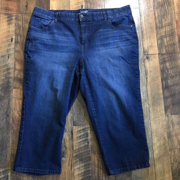 Terra & Sky denim jeans Capri plus size 20 - Picture 1 of 3